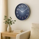 Reloj Decorativo de Pared Redondo Azul 30 Cm