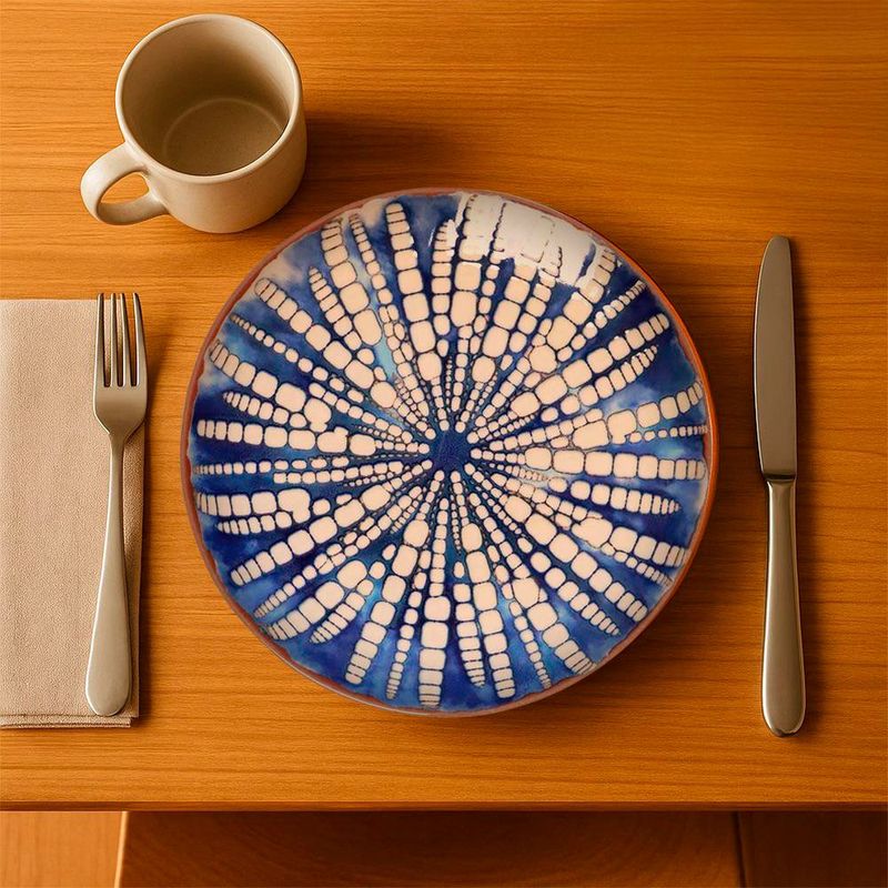 Plato para Ensalada Azul Bambú