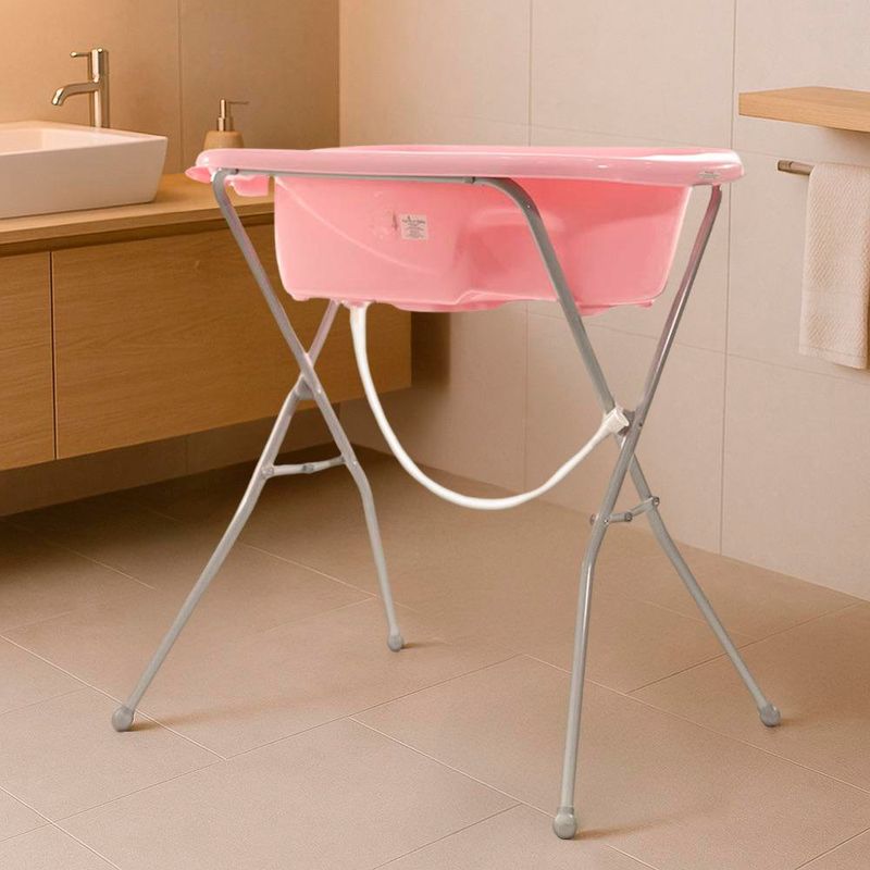 Bañera-para-Bebe-con-Soporte-Metalico-Reforzado