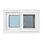 Ventana PVC S80+ Corrediza Low-E 60x40 cm Blanca con Cedazo