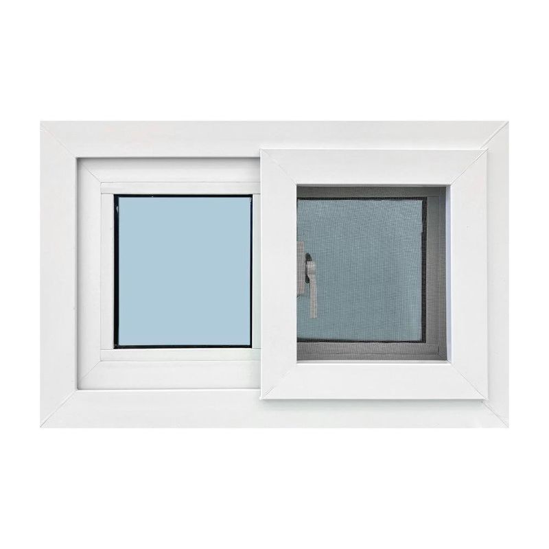 Ventana PVC S80+ Corrediza Low-E 60x40 cm Blanca con Cedazo