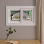 Ventana PVC S80+ Corrediza Low-E 60x40 cm Blanca con Cedazo