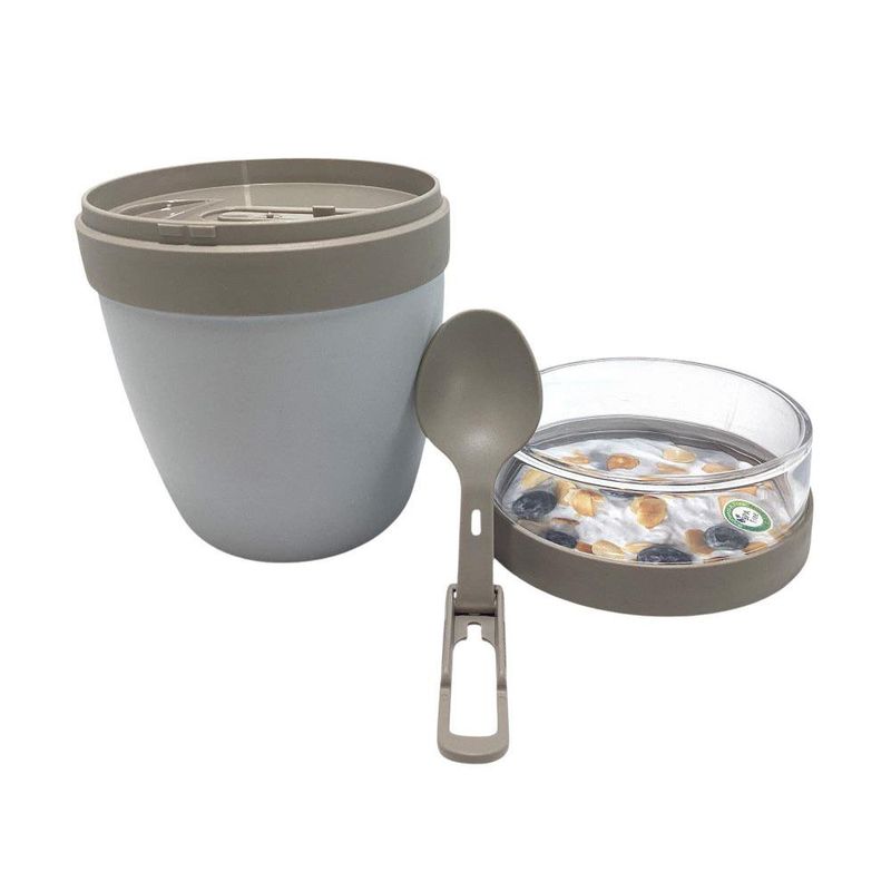 Contenedor para Comida con Tapa Gris