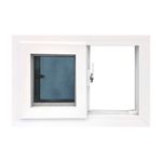 Ventana PVC S80+ Corrediza Low-E 60x40 cm Blanca con Cedazo