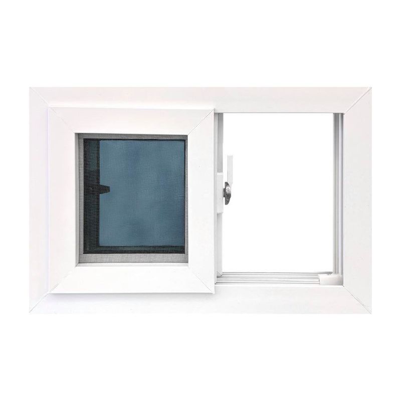 Ventana PVC S80+ Corrediza Low-E 60x40 cm Blanca con Cedazo