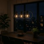 Set de 2 Lámparas de Techo 4 Luces 40 W