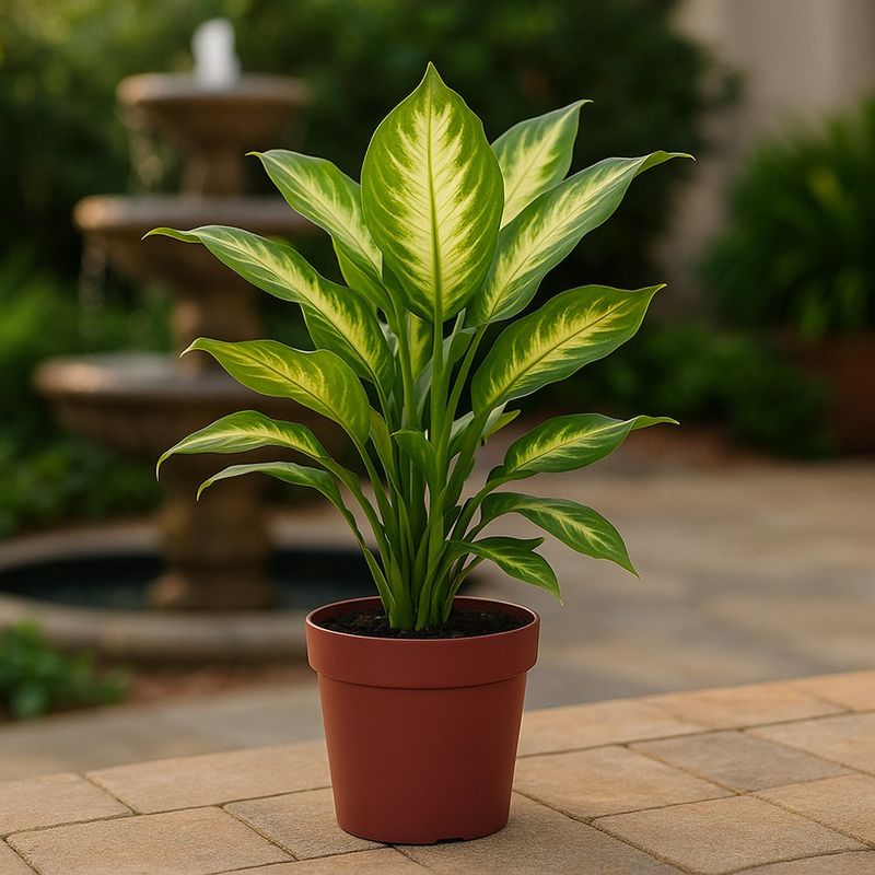 Follaje Artificial Diffenbachia dn Maceta 14 Cm