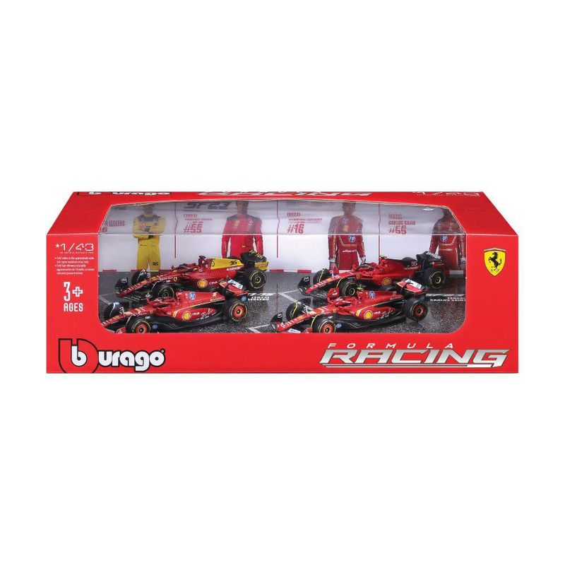 Set F1 Ferrari 4 Piezas A Escala 1:43