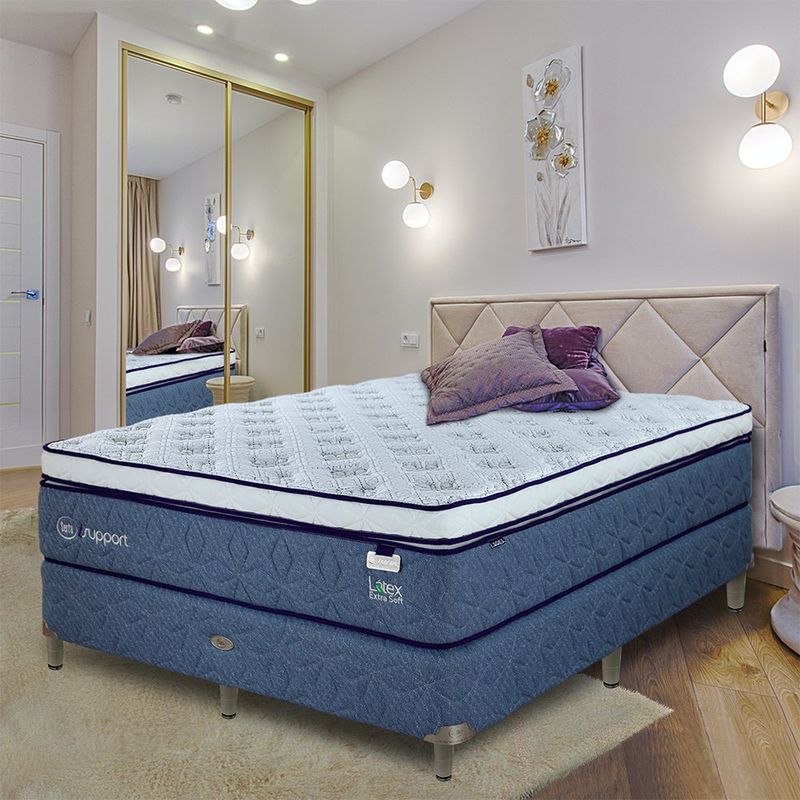 Set de Cama Colchón + Base Isupport Soft - Serta Varios Tamaños