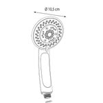 Cabeza De Ducha Redonda Cromado Con Gris 4 Funciones - Sensea