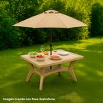 Mesa De Plástico Diseño Ratán 150X74X72.3 Cm - Guateplast Varios Colores