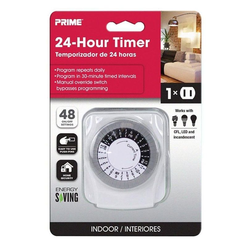 Timer Análogo Para Uso En Interior De 24 H - Prime