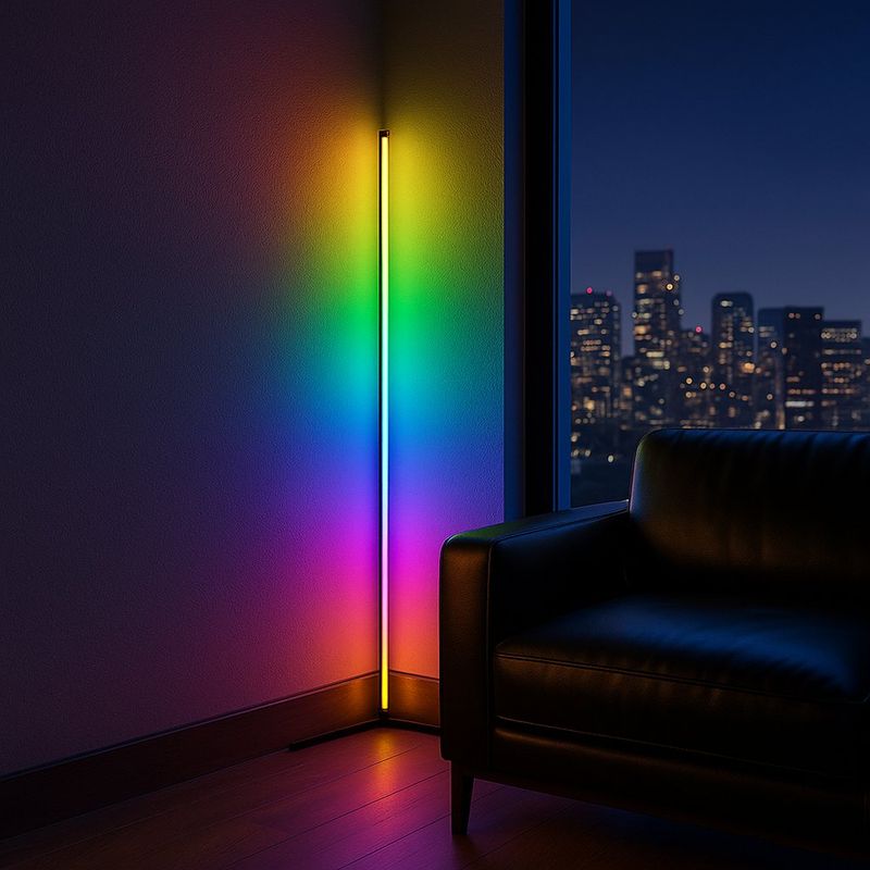 Lámpara de Esquina Smart LED RGB control Remoto Efecto Ambiente Multicolor