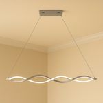 Lámpara LED Colgante Diseño Aros Satinado