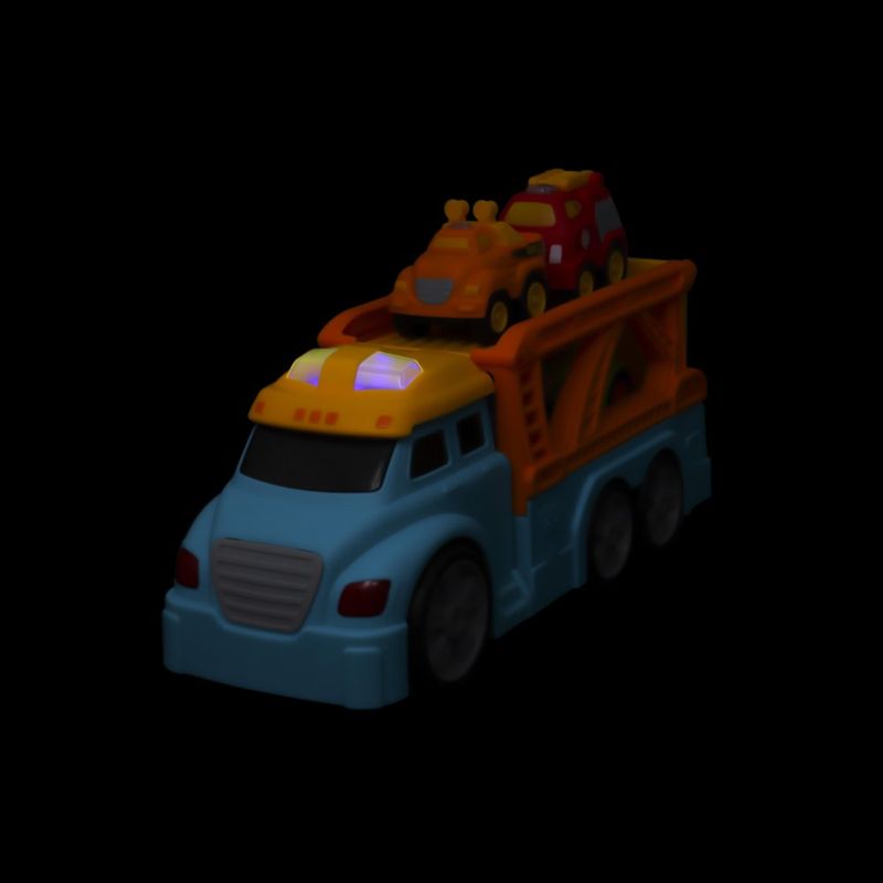 Camión Transportista con Luz y Sonido y 4 Autos