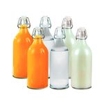 Set de 6 Botellas de Vidrio 1L