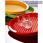 Bandeja Redonda Plástica 40x40Cm Colores Surtidos