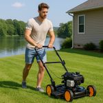Podadora de Grama a Gasolina 3.5 Hp con Ruedas Reforzadas