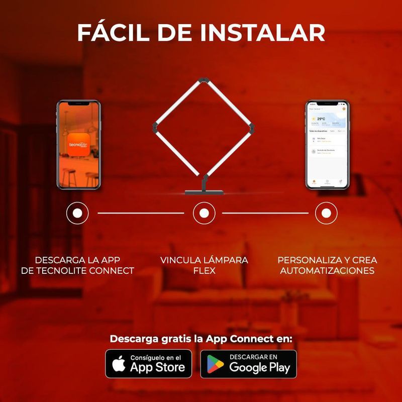 Lámpara Decorativa Inteligente Plegable con Control WiFi y Voz