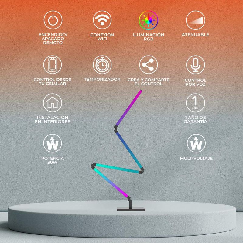 Lámpara Decorativa Inteligente Plegable con Control WiFi y Voz