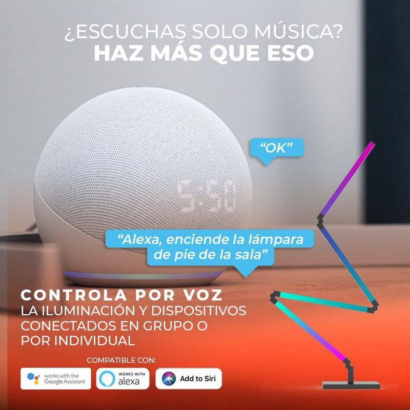 Lámpara Decorativa Inteligente Plegable con Control WiFi y Voz