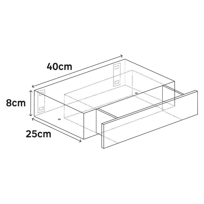 Gaveta de Mdf Negra - Varios Colores