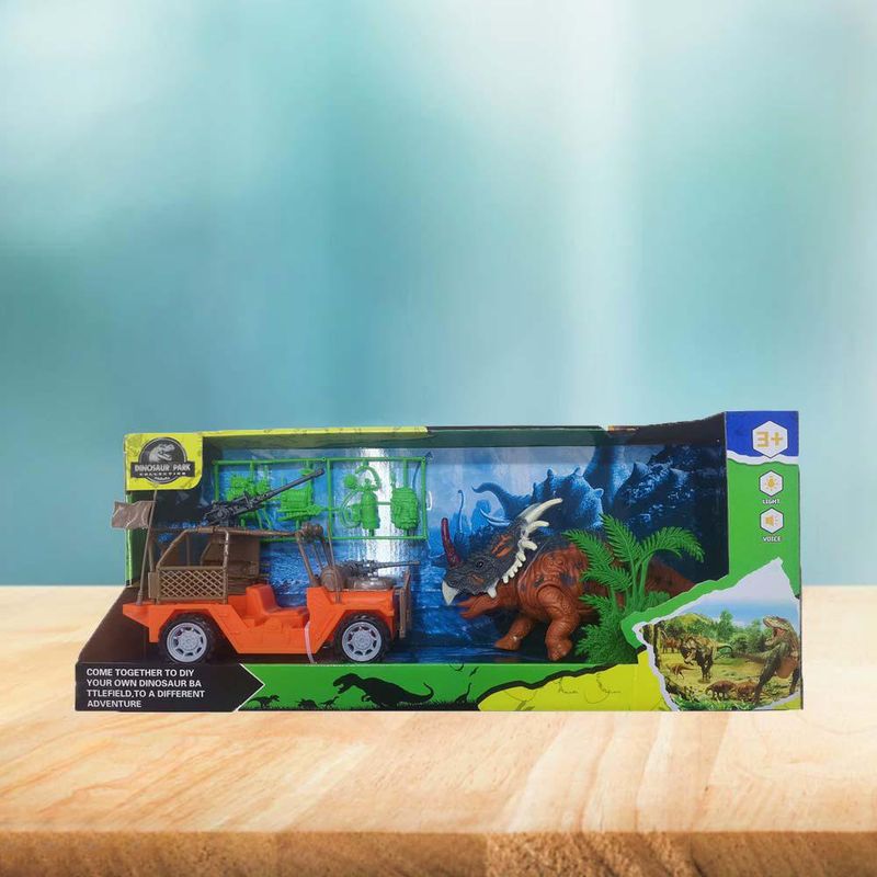 Set-De-Juego-Jeep-Y-Dinosaurio-En-El-Parque