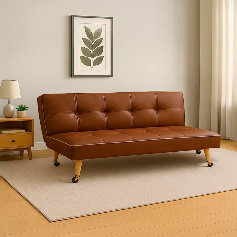 Sofá Cama de Tela Café