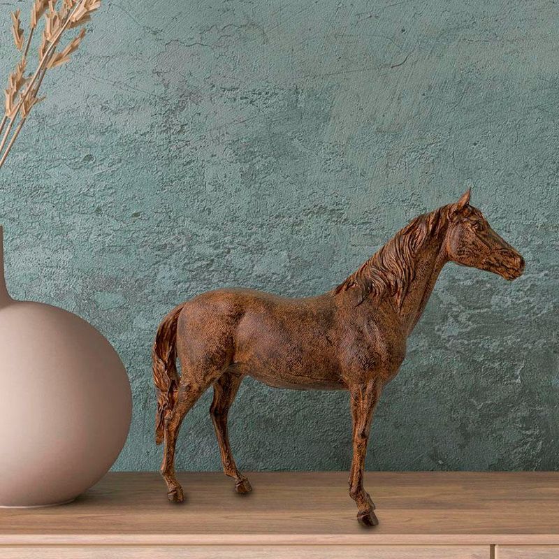 Figura Decorativa Caballo Café