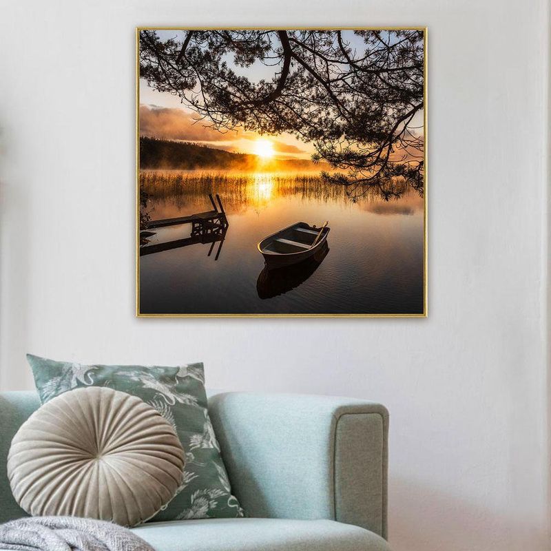 Cuadro-Decorativo-con-Marco-Diseño-Lago-80X80-Cm