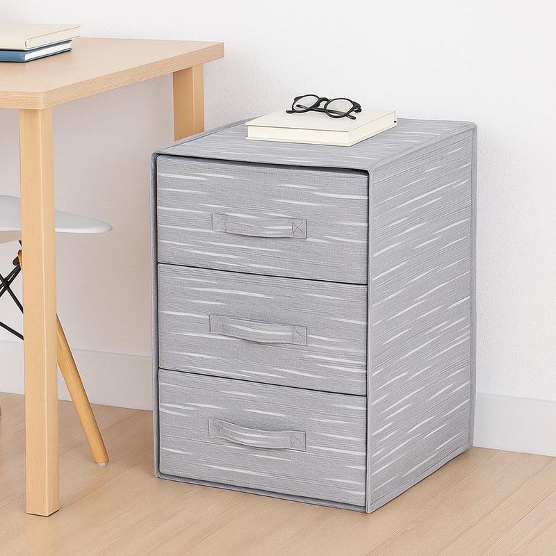 Organizador de Gavetas de Tela Gris