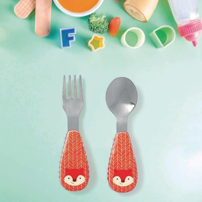 Set-de-Cubiertos-Infantiles-Diseño-Divertido-de-Zorro