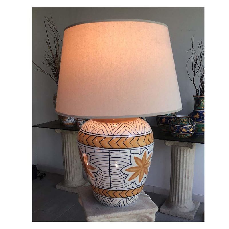 Pantalla-para-Lampara-Color-Beige-Conico