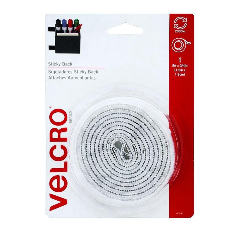 Velcro Multiuso Rollo 60X3/4 Plg Blanco 1U - Velcro Usa
