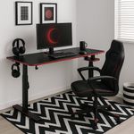 Escritorio Gamer Hunter Negro y Rojo