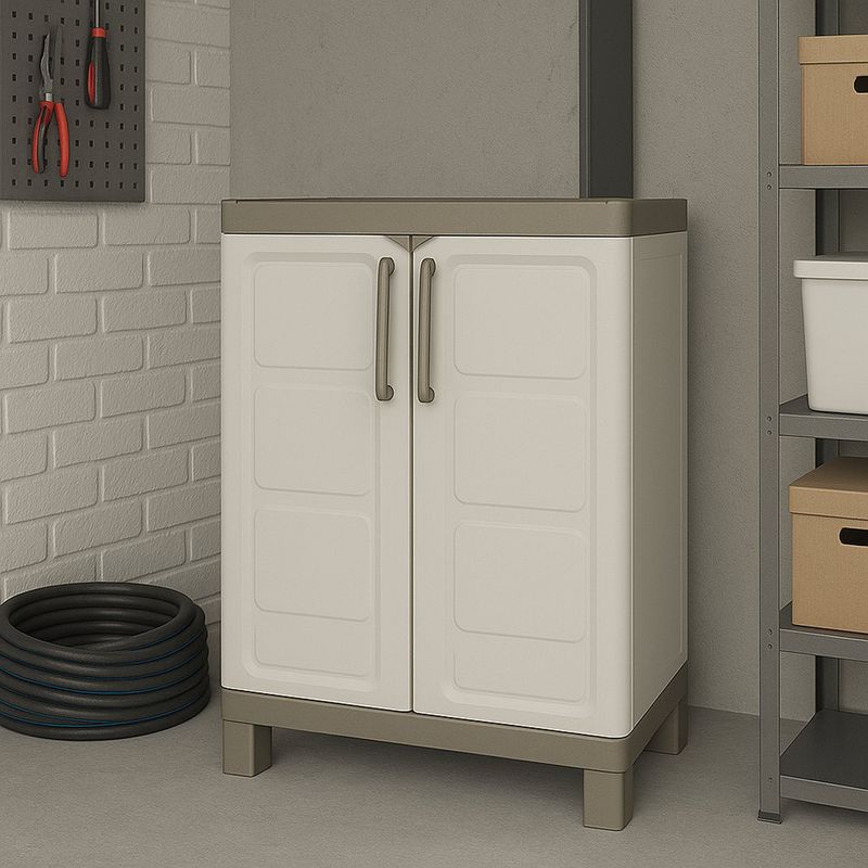 Gabinete Bajo con Puertas Dobles Curver Beige