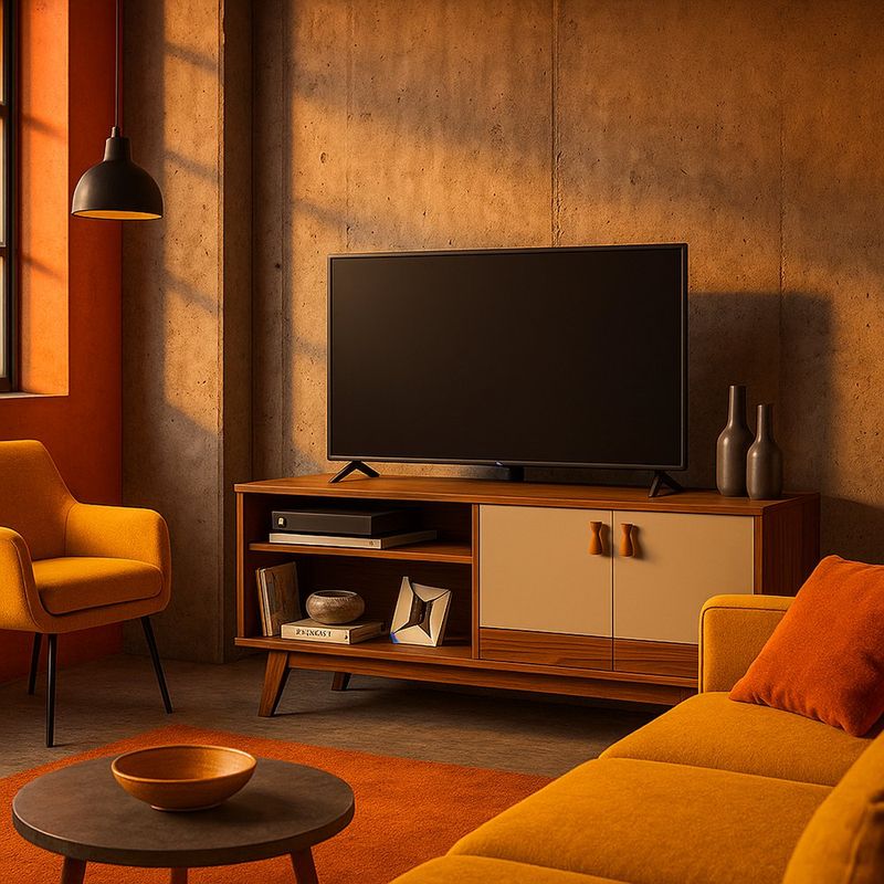 Rack para TV Sedna Café y Blanco 160x36x69 Cm - Zmobili