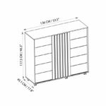 Gavetero Barb De Madera Café Y Blanco 136x45x118 Cm - Zmobili