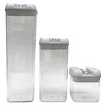 Set de 3 Recipientes con Tapa Easy Lock Transparente