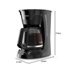 Cafetera Programable Digital Negra 12 Tazas