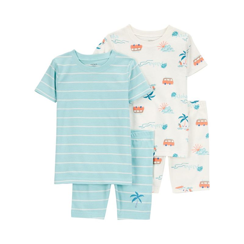 Pijama Algodón Turquesa Palm - Varias Tallas