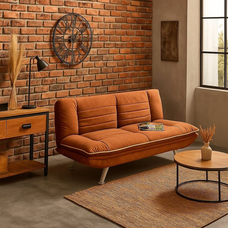 Sofá Cama Moderno Café