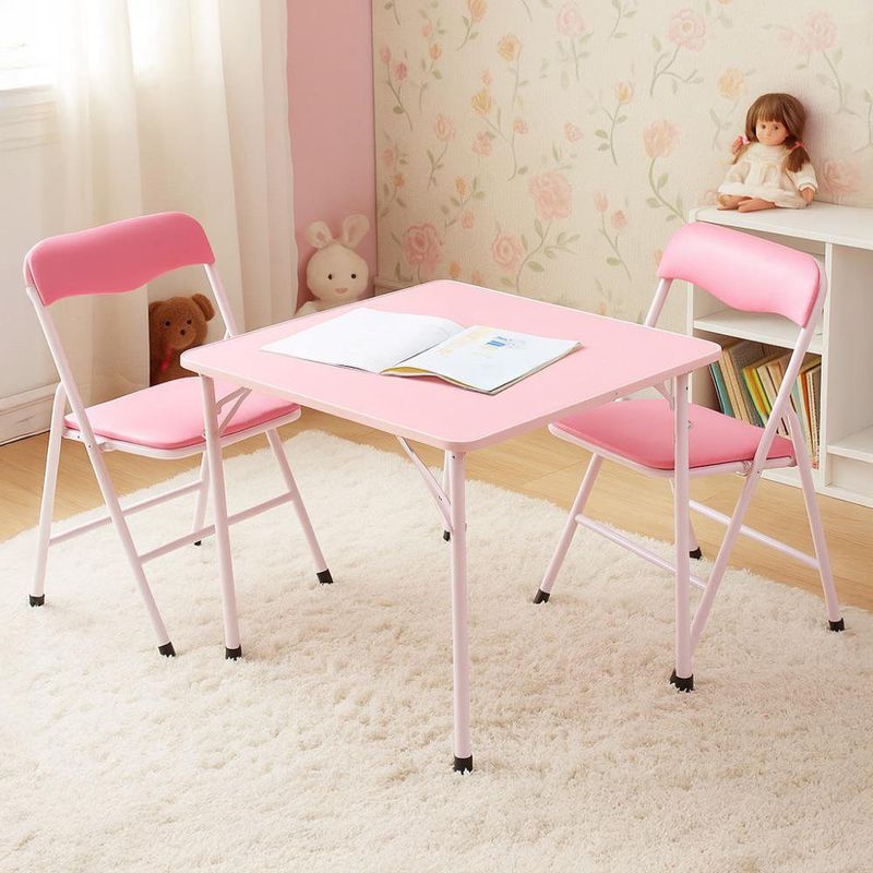 Set Plegable de Mesa y 2 Sillas Mercy Rosa