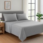Set de Sábanas Jersey Gris Claro 55/45 -  Varios Tamaños