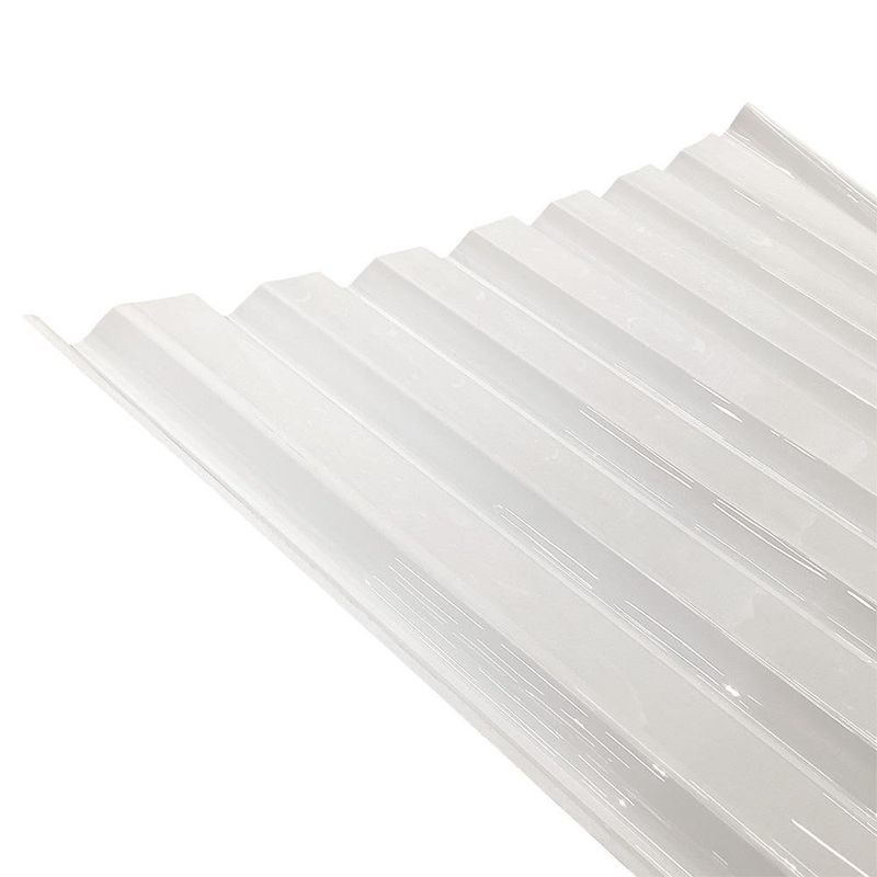 Lámina Acrílica I-101 Blanca 8 Pies Perfil Trapezoidal