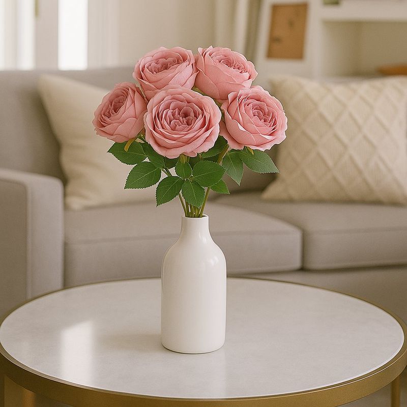 Ramo Artificial de Rosas Rosadas