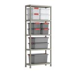 Estantería Plástica Plus de 5 Niveles Gris