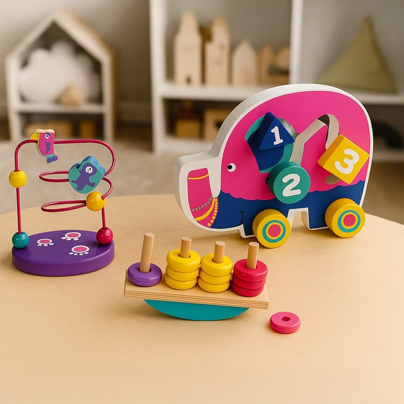 Set-de-Actividades-Juego-Elefante-de-Madera-3-en-1