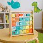 Juguete Didáctico Abecedario de Madera con Ilustraciones 2 en 1