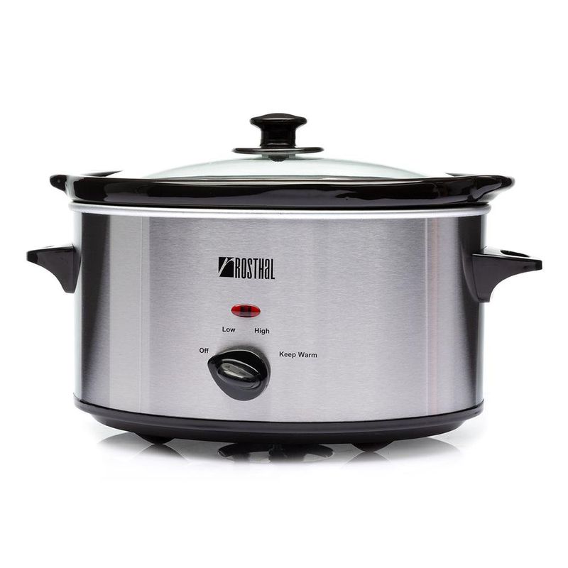 Olla de Cocción Lenta de Acero Inoxidable 4 Lts